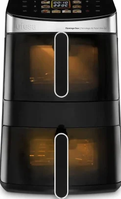 Freidora Sin Aceite Ufesa 11,5L 2500W Doble Altura FLAMINGODUO