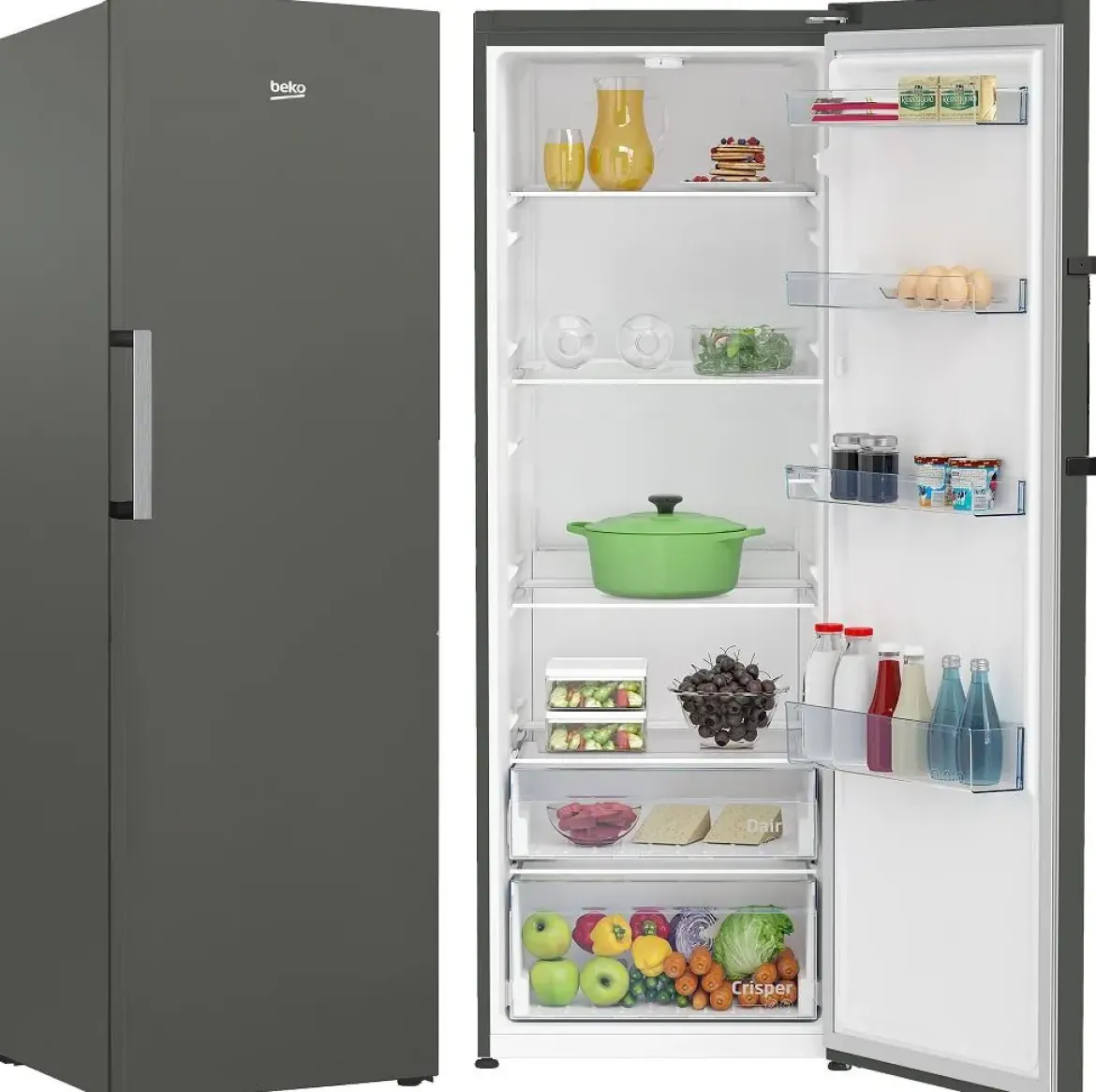 Frigorífico BEKO 1 Puerta Inox E RSSE415M41GN