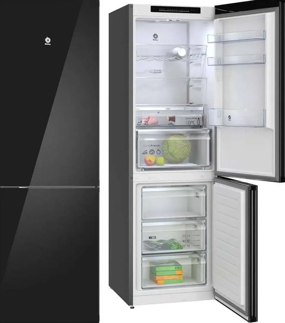 Frigorífico Combi Balay 3KFD655NI Cristal Negro No Frost 326L