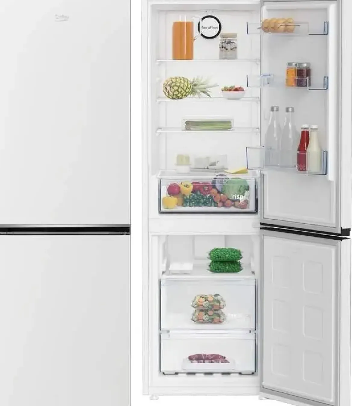 Frigorífico Combi Beko NeoFrost Clase E 203cm Blanco B1RCNE404W