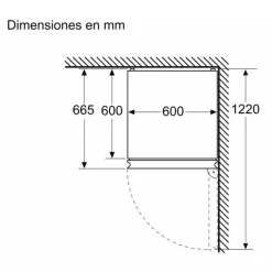Frigorífico Combi Cristal Negro No Frost de 203 cm BALAY 3KFD855NI