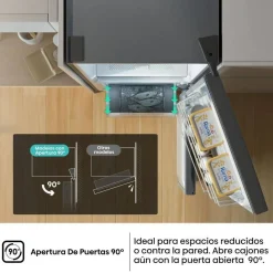 Frigorífico Combi HISENSE Clase A de Acero Inoxidable 336L RB440N4ACA