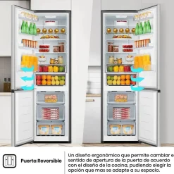 Frigorífico Combi Hisense Inox Inverter 336L Clase D RB440N4ACD