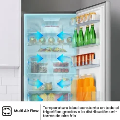 Frigorífico Combi Hisense Inox Inverter 336L Clase D RB440N4ACD