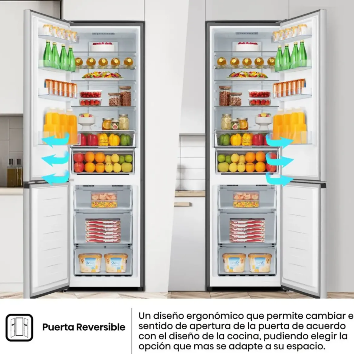 Frigorífico Combi Hisense Inox 336L Clase E RB440N4BCE