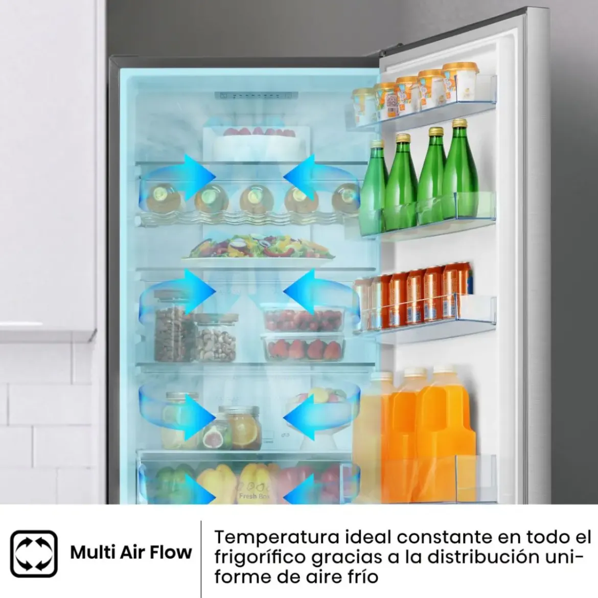 Frigorífico Combi Hisense Inox 336L Clase E RB440N4BCE