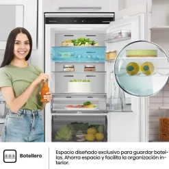Frigorífico Combi Hisense Integrable No Frost Metal Tech RB3B250SAWE