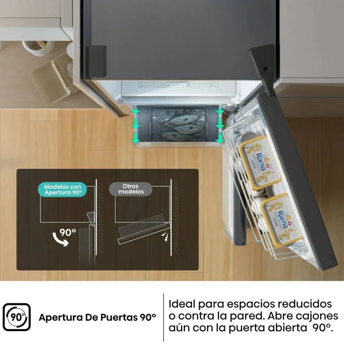 Frigorífico Combi Hisense No Frost Clase C 304 Litros R839ON48CC