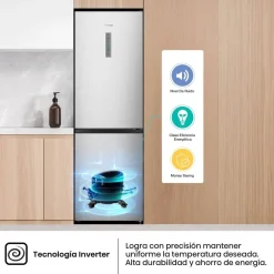 Frigorífico Combi Hisense No Frost Clase C 304 Litros R839ON48CC
