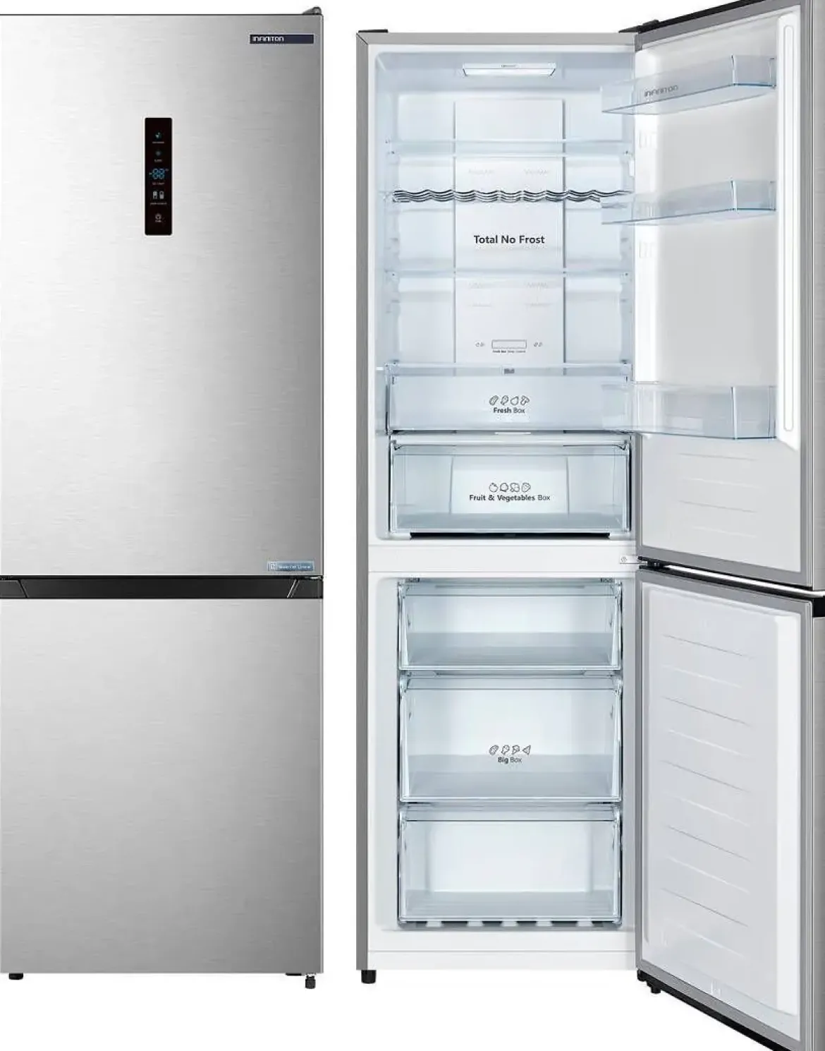Frigorífico Combi INFINITON Total No Frost Inox 314 L FGC853C85XDM
