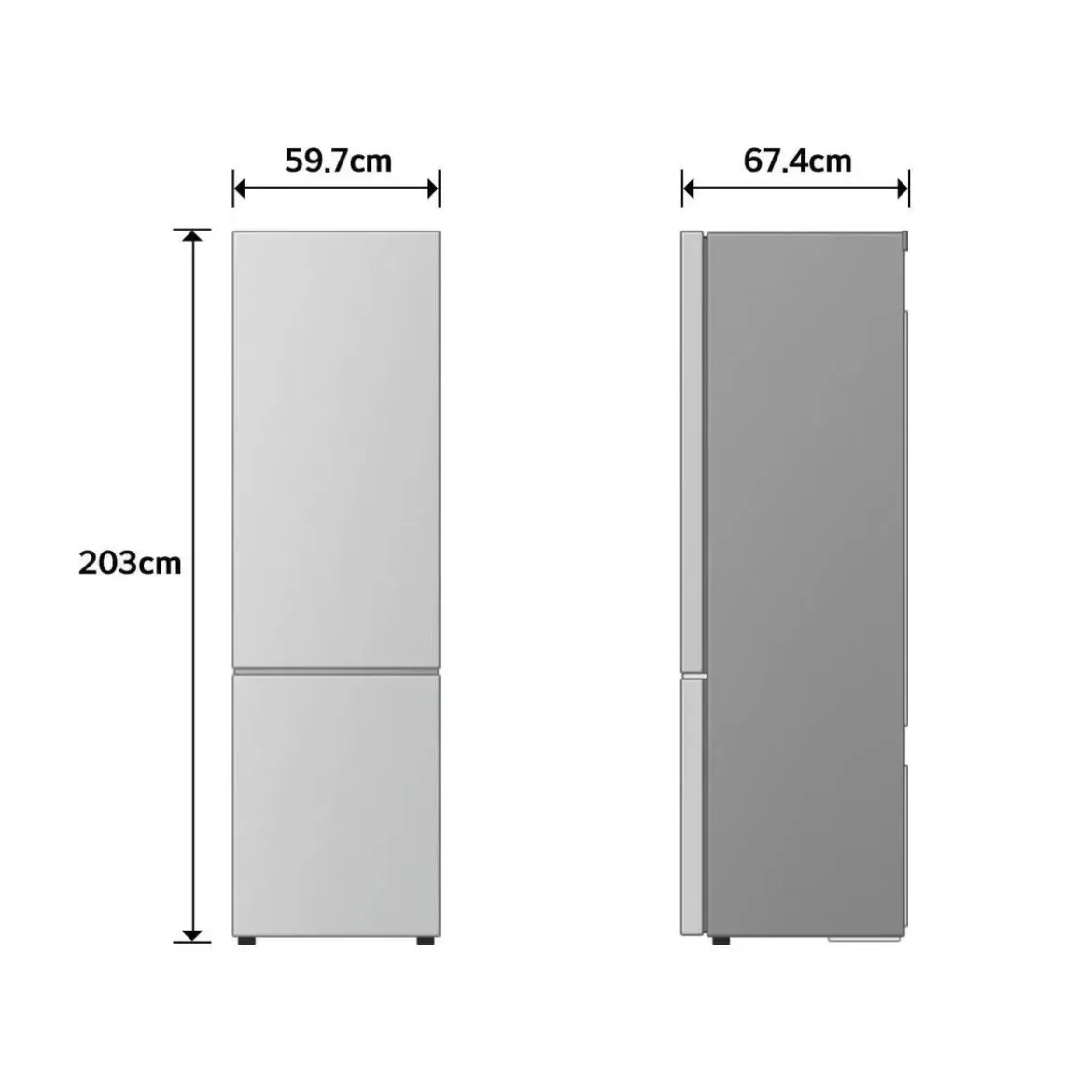 Frigorífico Combi Inox No Frost Clase D LG GBBSJ21DPY