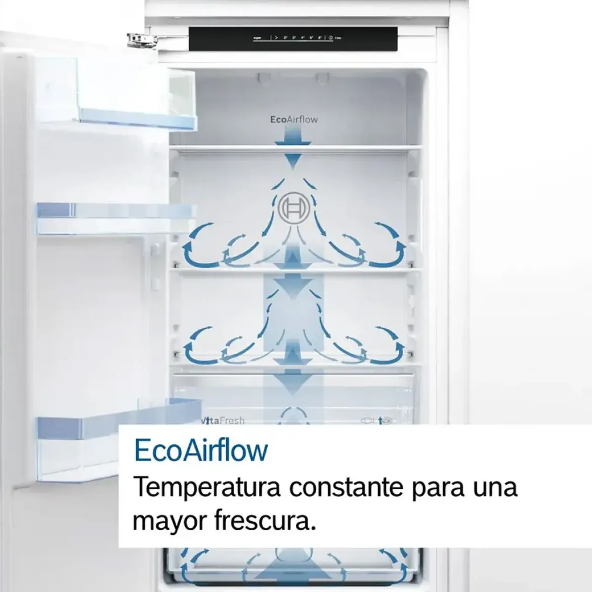 Frigorífico Combi Integrable 177 cm Cíclico Clase E Sistema de Puerta Deslizante Acero Antihuellas BOSCH KIV86VSE0