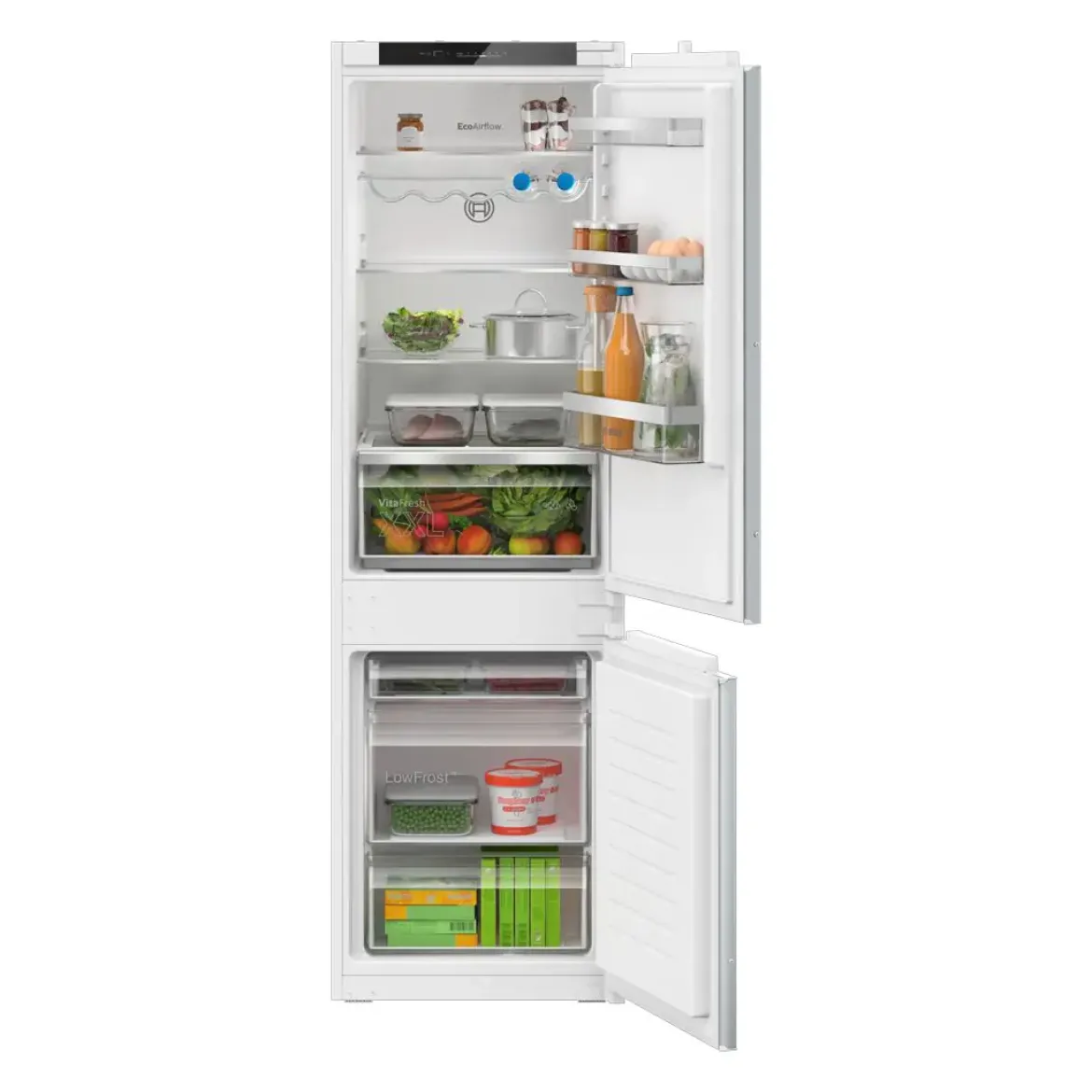 Frigorífico Combi Integrable 177 cm Cíclico Clase E Sistema de Puerta Deslizante Acero Antihuellas BOSCH KIV86VSE0