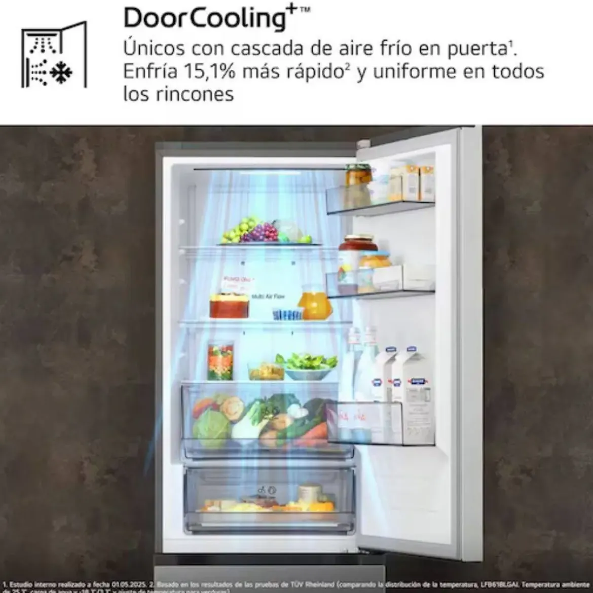 Frigorífico Combi LG Inox Door Cooling GSJ11Y