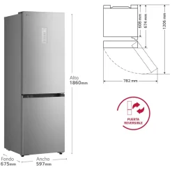 Frigorífico Combi LG Inox Door Cooling GSJ11Y
