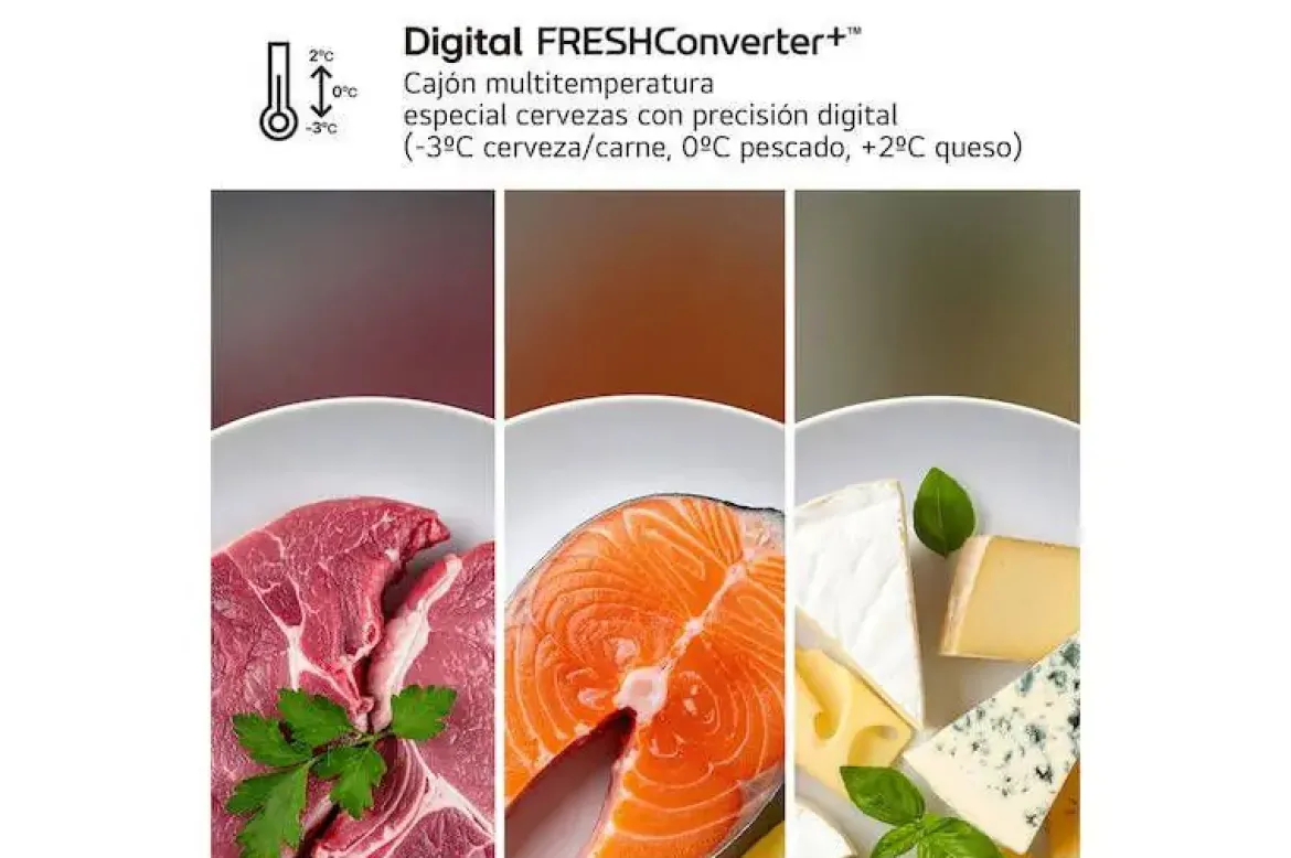 Frigorífico Combi LG 375L No Frost Blanco GBBS322CSW
