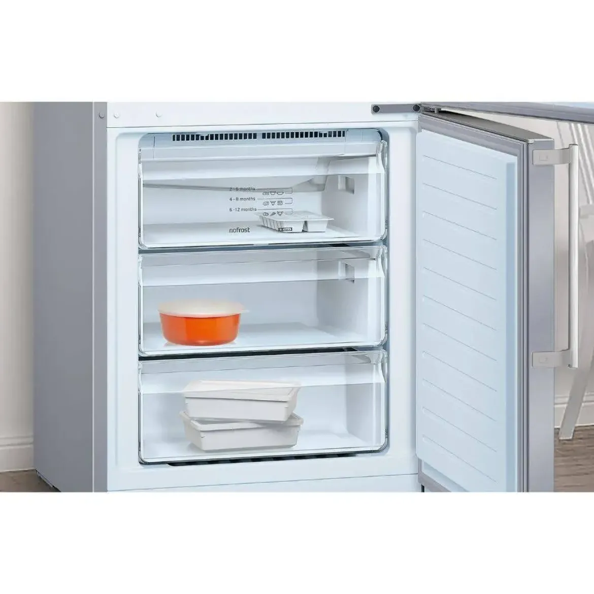 Frigorífico Combi 435L Inox Clase E BALAY 3KFE777XE