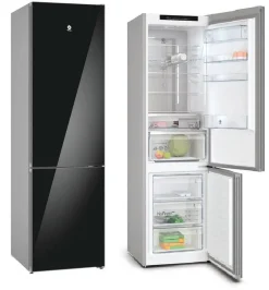Frigorífico Combinado No Frost en Cristal Negro BALAY 3KFC869NI
