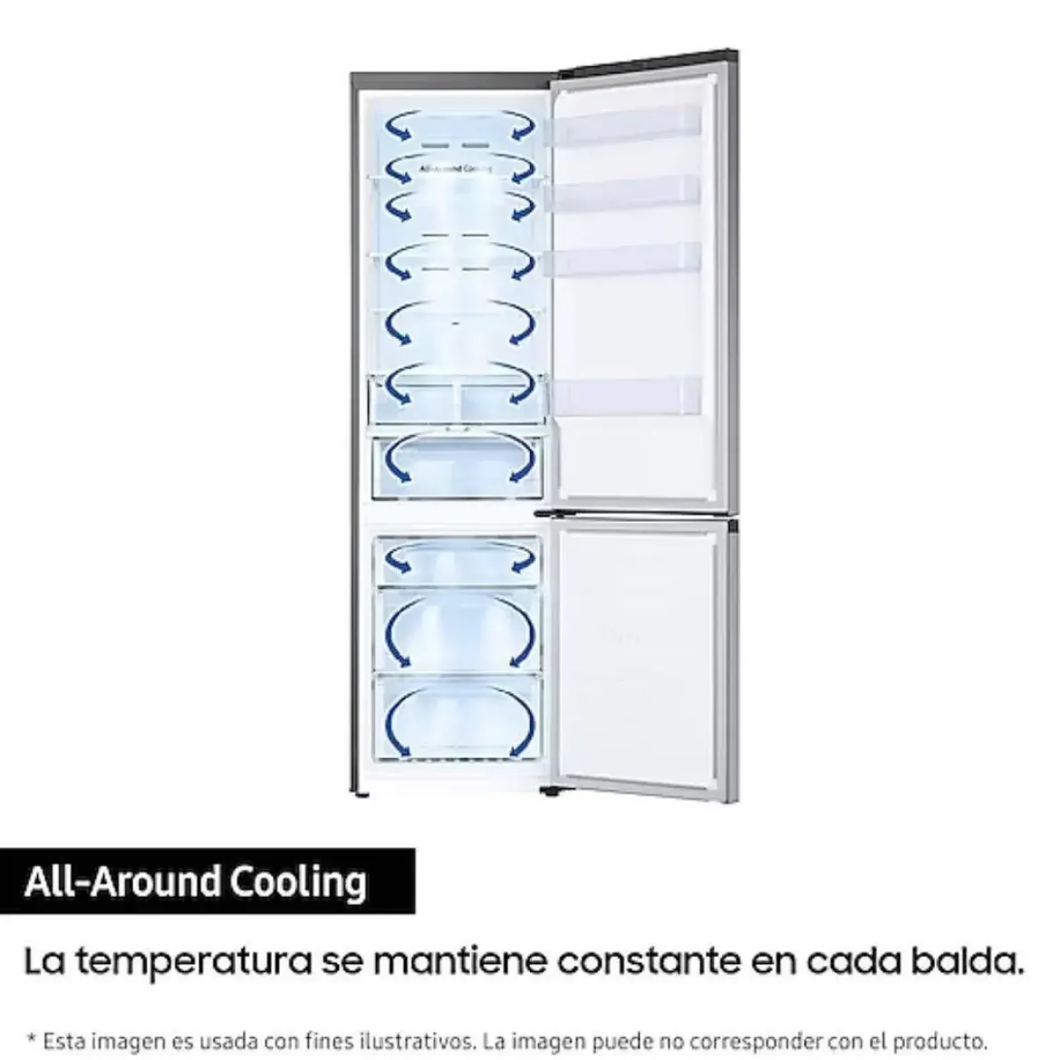Frigorífico Combinado SAMSUNG No Frost 200cm Inox Smart WiFi RB38C603DSA