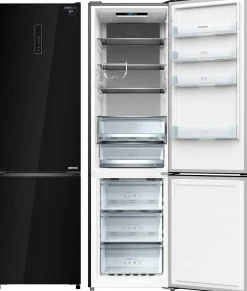 Frigorífico Combi No Frost Cristal Negro INFINITON FGC403C20BDG
