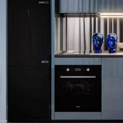Frigorífico Combi No Frost Cristal Negro INFINITON FGC403C20BDG