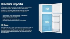 Frigorífico Dos Puertas 151L Defrost INFINITON FG151D12BEV