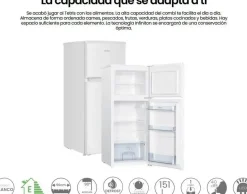 Frigorífico Dos Puertas 151L Defrost INFINITON FG151D12BEV