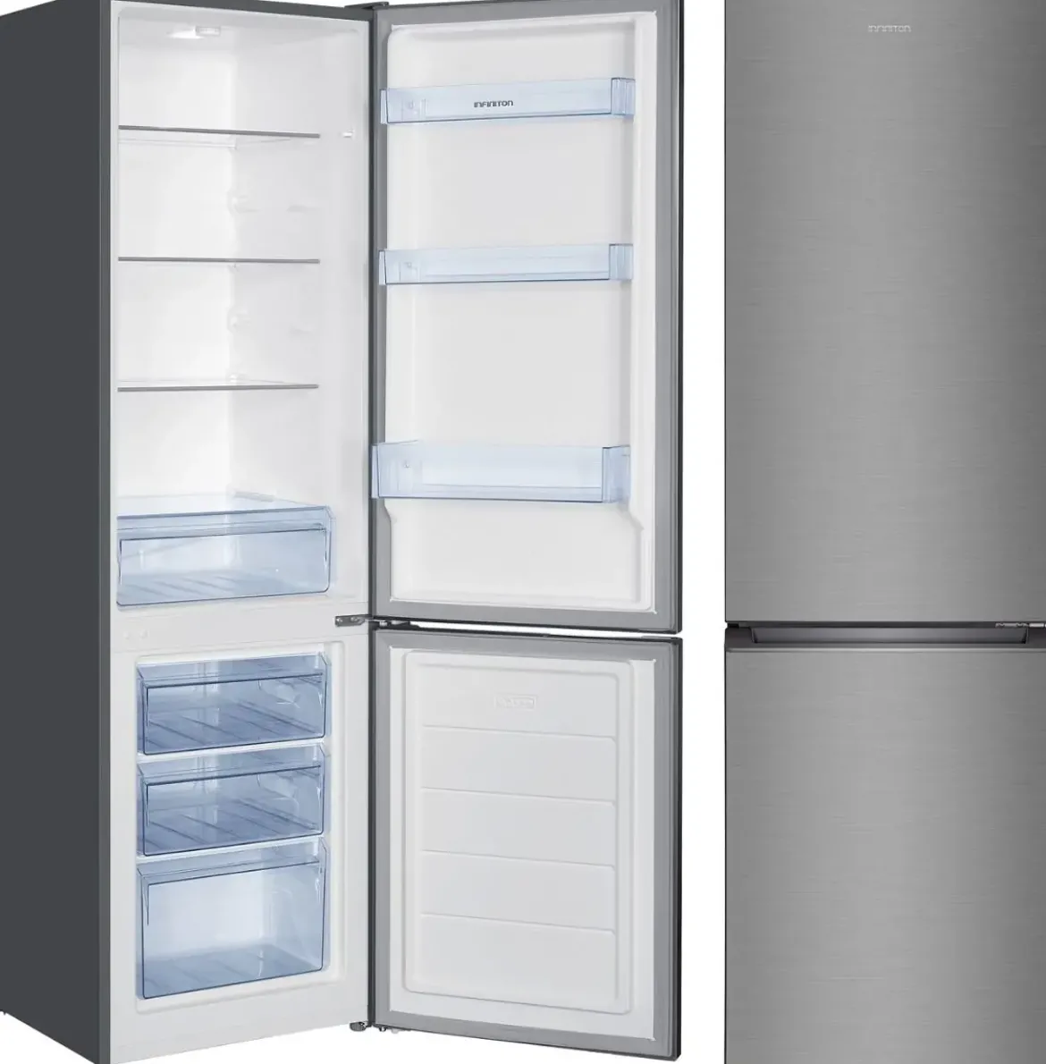 Frigorífico INFINITON Combi No Frost Inox E 260L FGC262C80XEV