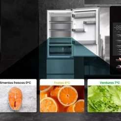 Frigorífico INFINITON Combi No Frost 401L Inox E FRD401T91XEM