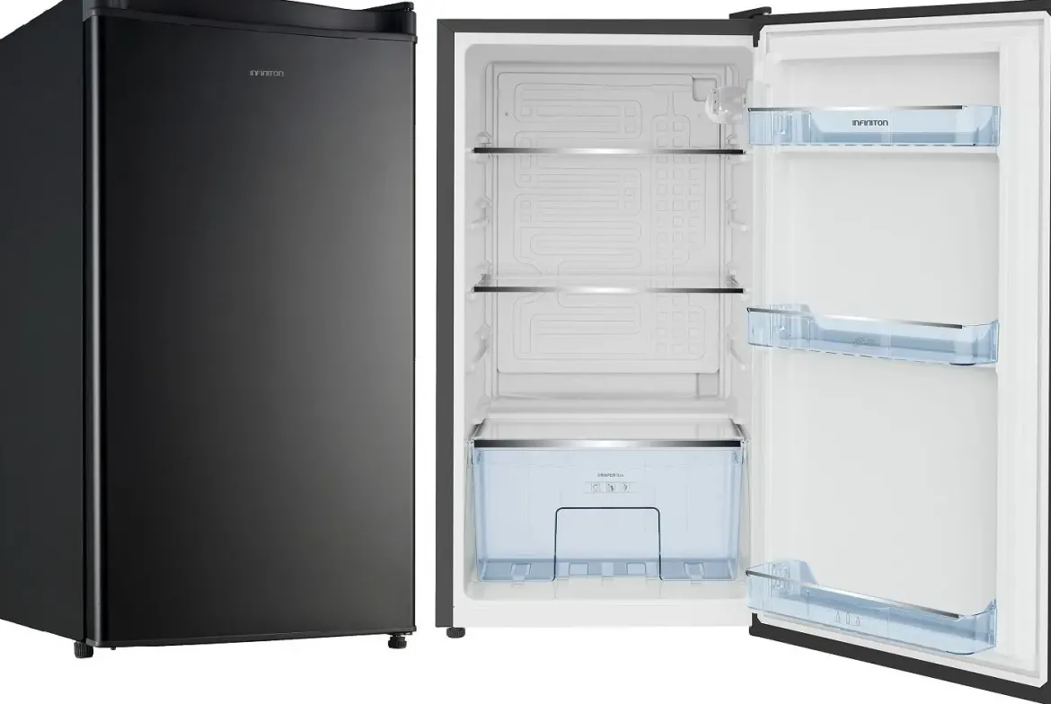 Frigorífico INFINITON 1 Puerta 83cm Clase E Negro Defrost CL92L8NEA