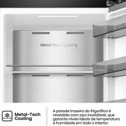 Frigorífico 1 Puerta Hisense RL3K370SAIE1 No Frost Inox 372L Kitchen Fit