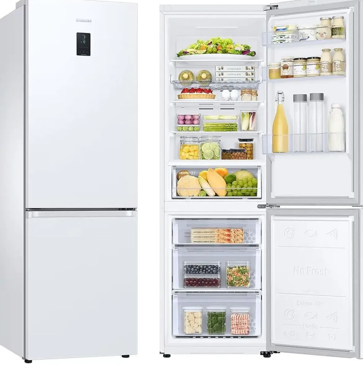 Frigorífico SAMSUNG Combi No Frost 344L Blanco E RB34C672EWW