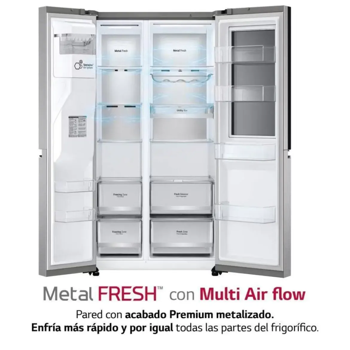 Frigorifico Americano LG Side By Side 179 cm Clase E GSXV90MBAE
