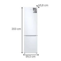 Frigorifico Combi SAMSUNG 390L Clase C con Smart IA RB38C605CWW
