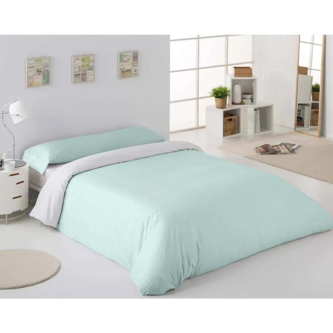 Funda Nórdica 200 Hilos Cama 150 GRETA Aqua