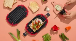 Grill para Microondas Color Rojo 3-4 Personas LEKUE 881800