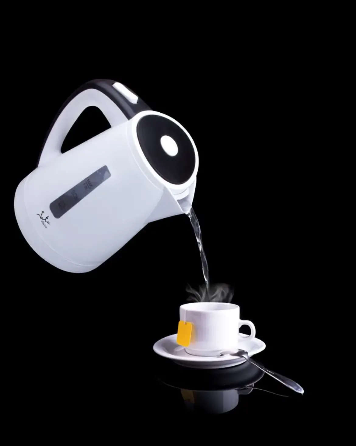 Hervidor Agua JATA 1L 2000W Blanco Resistencia Oculta HA701