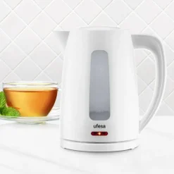 Hervidor Agua Ufesa 1.7L 2200W Blanco Apagado Automático EYRE