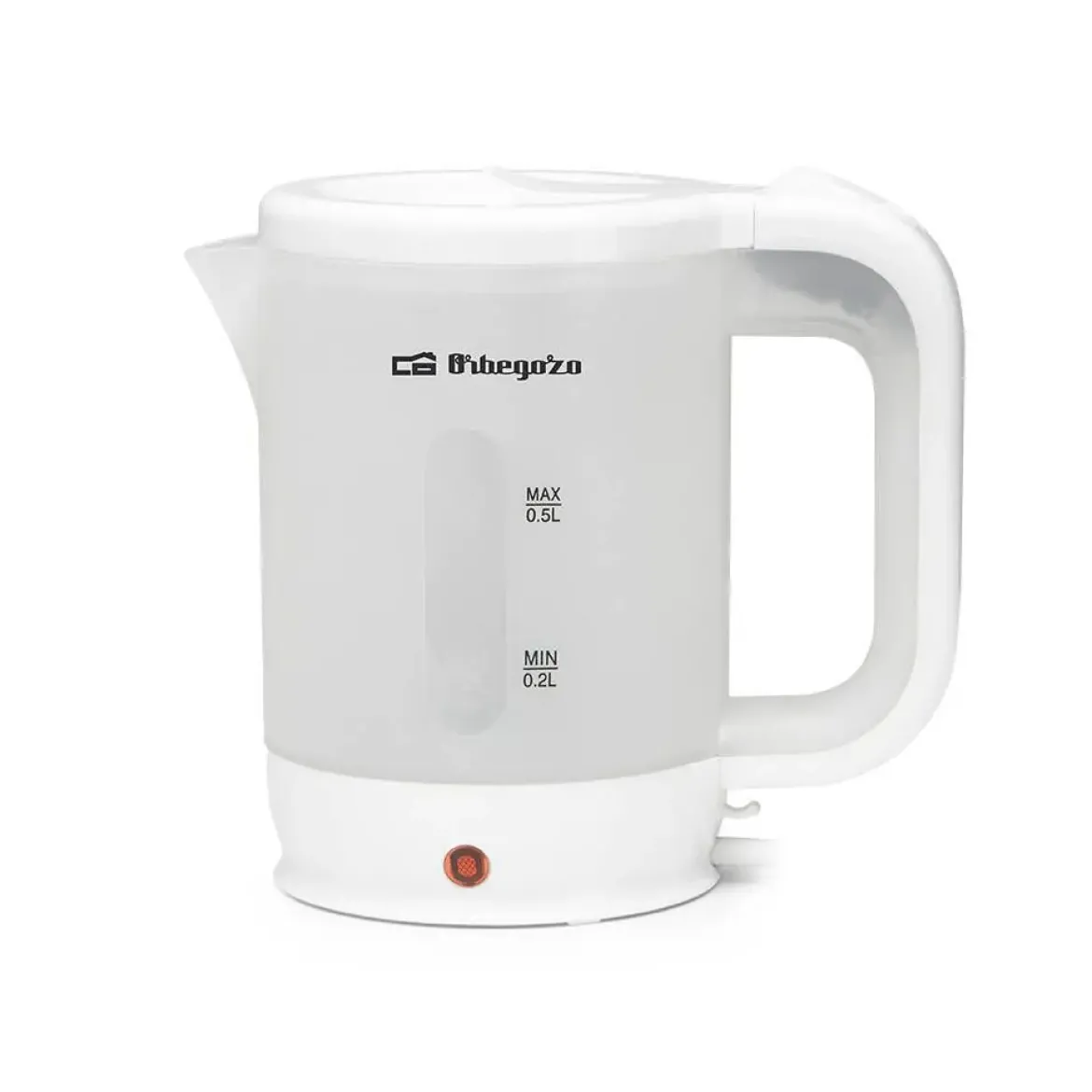 Hervidor de Agua ORBEGOZO KT4510 Viaje 0,5L 900W con 2 Tazas