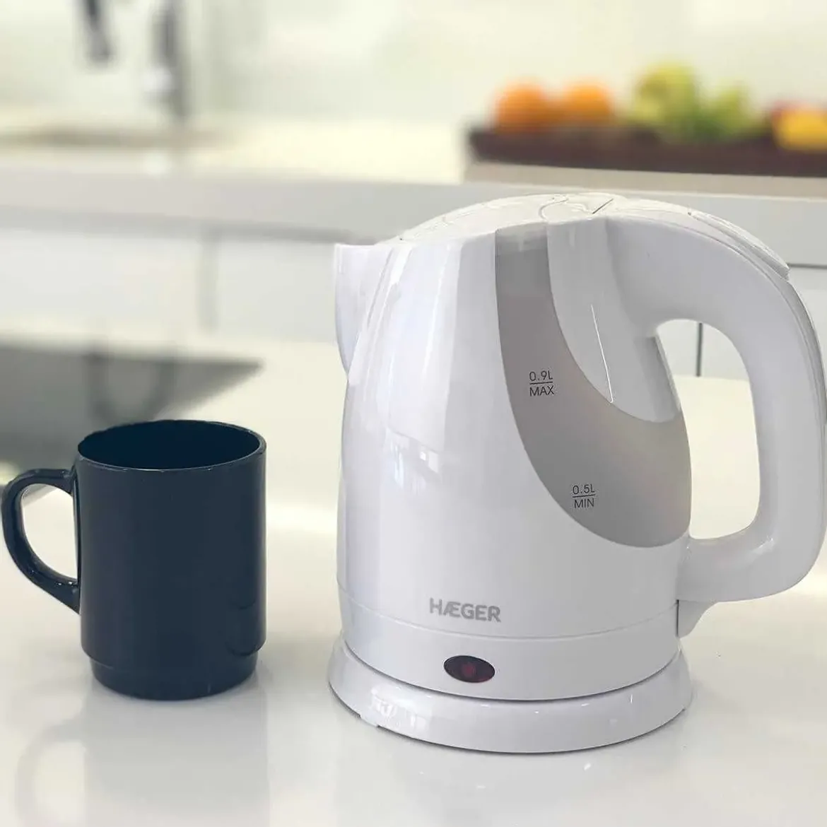 Hervidor HAEGER 0,9l Blanco 1300 W Minilisbon EK13W006B