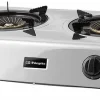 Hornillo de Gas Acero Inox 2 Fuegos Piezoeléctrico FO2710