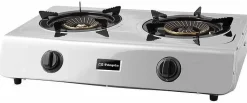 Hornillo de Gas Acero Inox 2 Fuegos Piezoeléctrico FO2710
