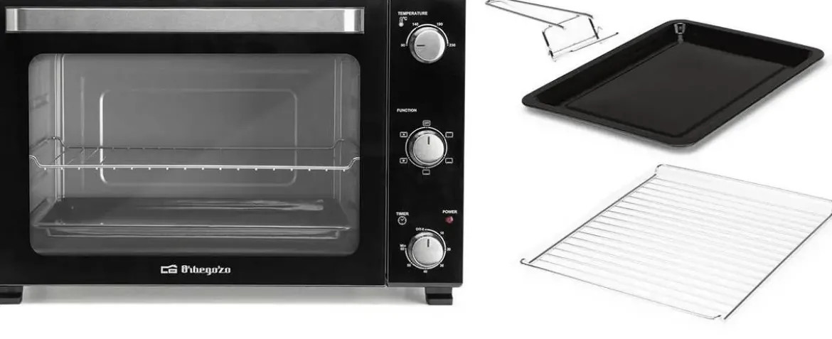 Horno de Sobremesa con Convección y Doble Cristal ORBEGOZO HOT608