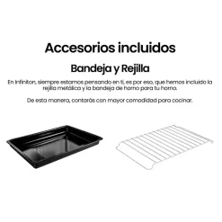 Horno multifunción INFINITON 65L Cristal Blanco A 818LB