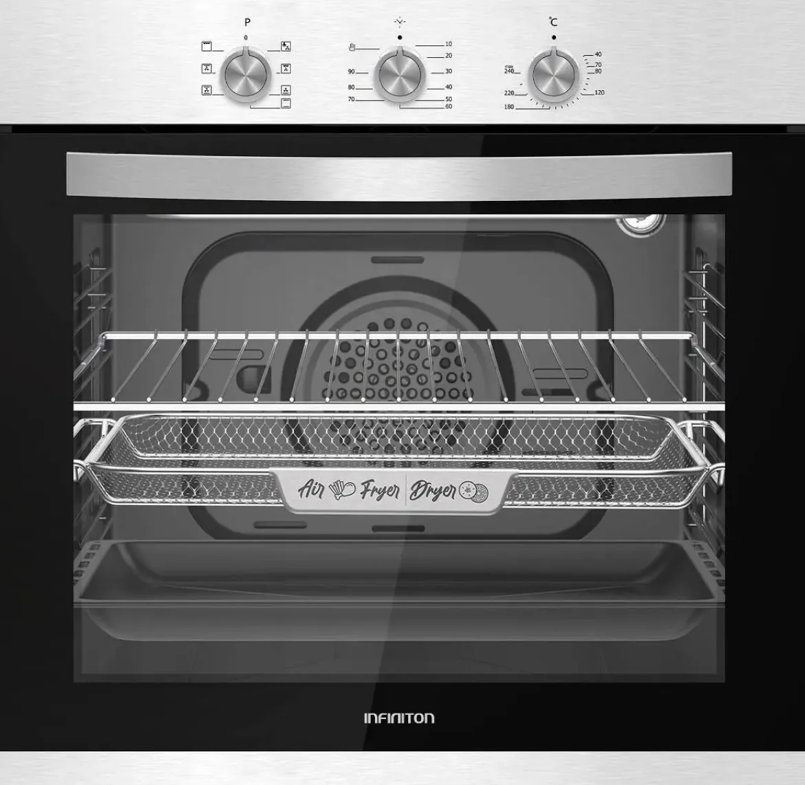 Horno Multifunción Inox 69L con Air Fryer INFINITON B698AF