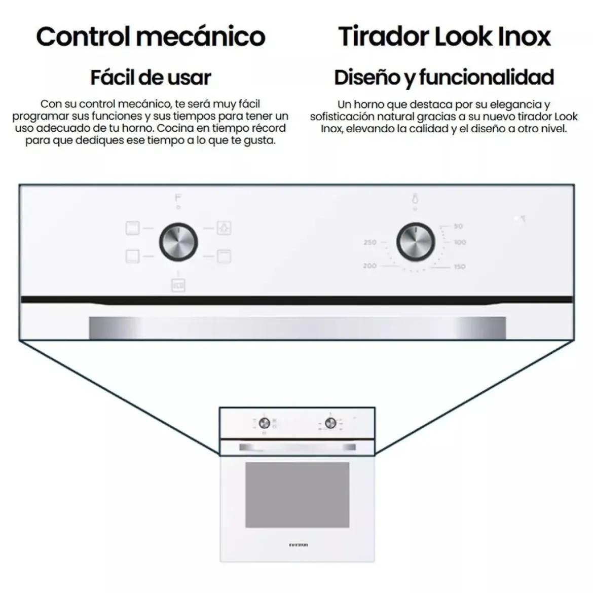 Horno Multifunción Radiación Cristal Blanco 70 L A INFINITON WF470