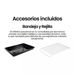 Horno Multifunción Radiación Cristal Blanco 70 L A INFINITON WF470