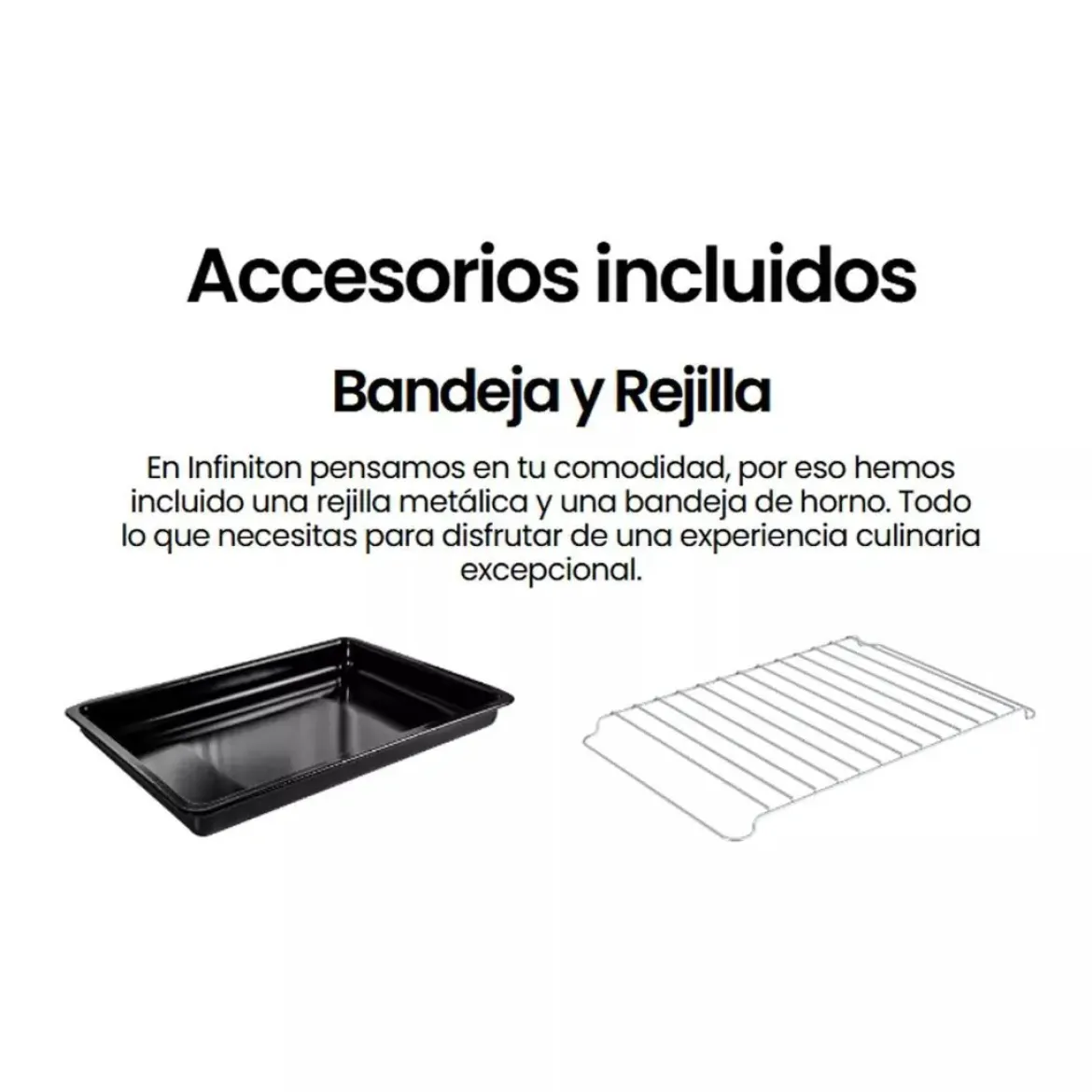 Horno Multifunción Radiación Cristal Blanco 70 L A INFINITON WF470