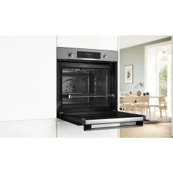 Horno pirolítico Bosch 71L cristal negro inox A HBA574ES3
