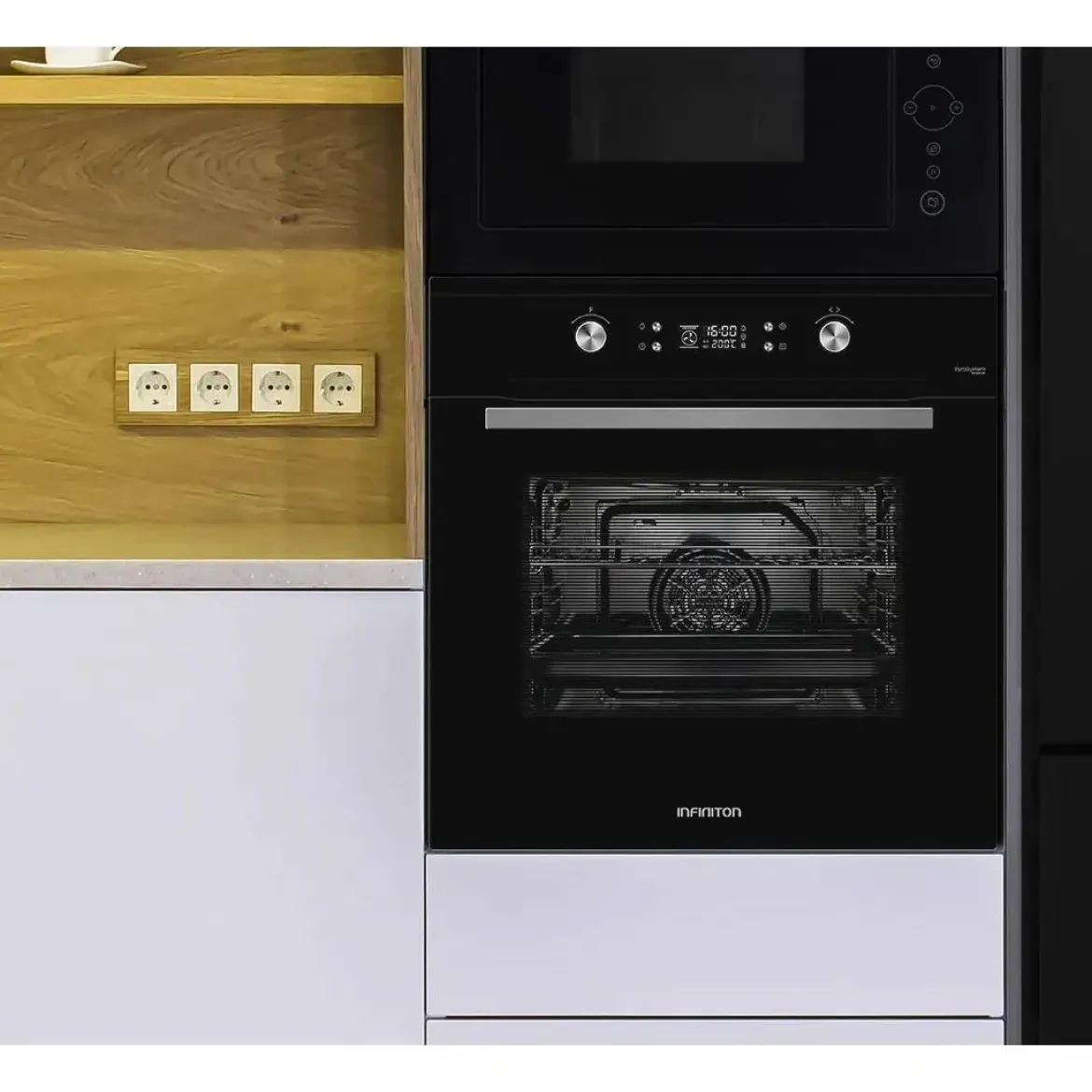 Horno pirolítico multifunción INFINITON 70L P709FB